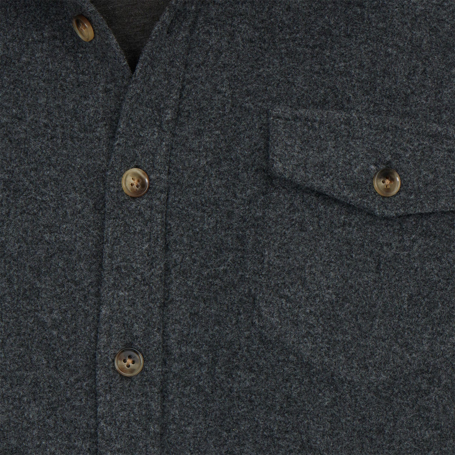 Bentley Heavy Faux Wool Work Shirt  // Charcoal