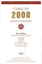 Dave Wilcox HOF Autographed/Inscribed Goal Line Art GLAC Postcard 49ers JSA