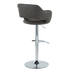 Margarite - Contemporary Ajustable Barstool With Swivel (Set of 2)