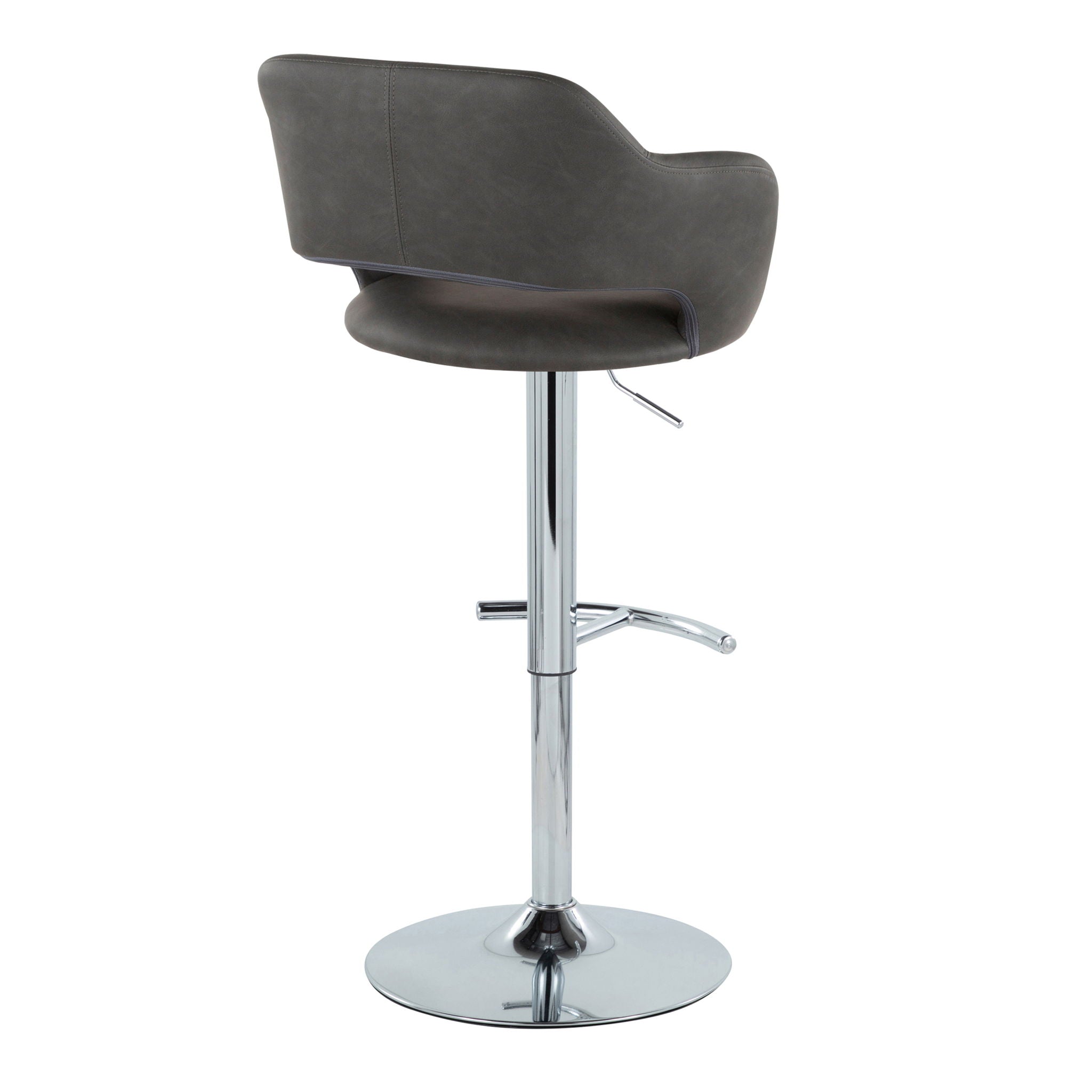 Margarite - Contemporary Ajustable Barstool With Swivel (Set of 2)
