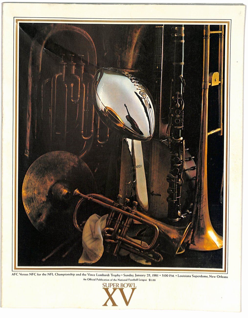 Super Bowl XV Game Program 1-25-81 Raiders vs. Eagles Jim Plunkett MVP 181635