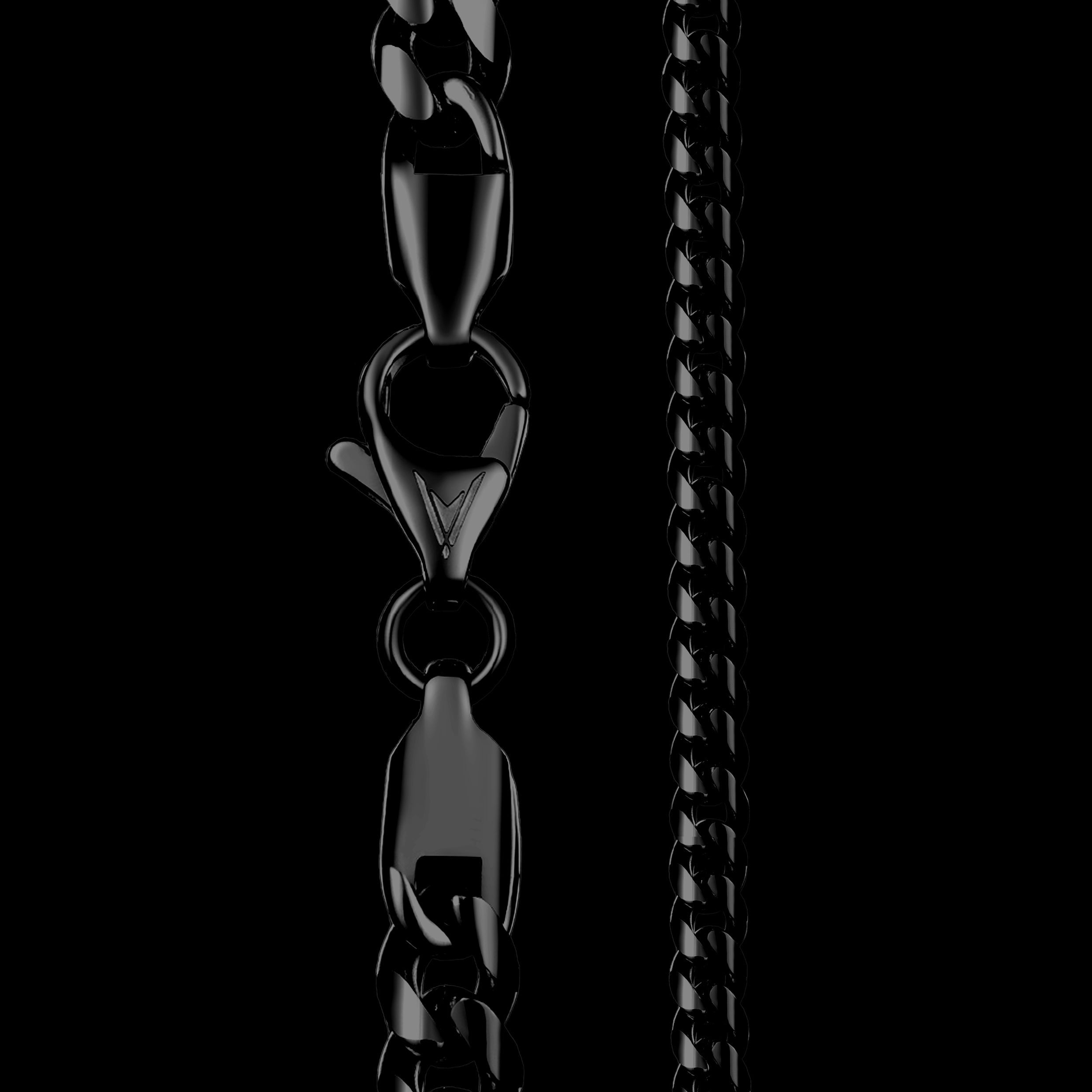 Cuban Chain Bracelet, 5MM - Stealth