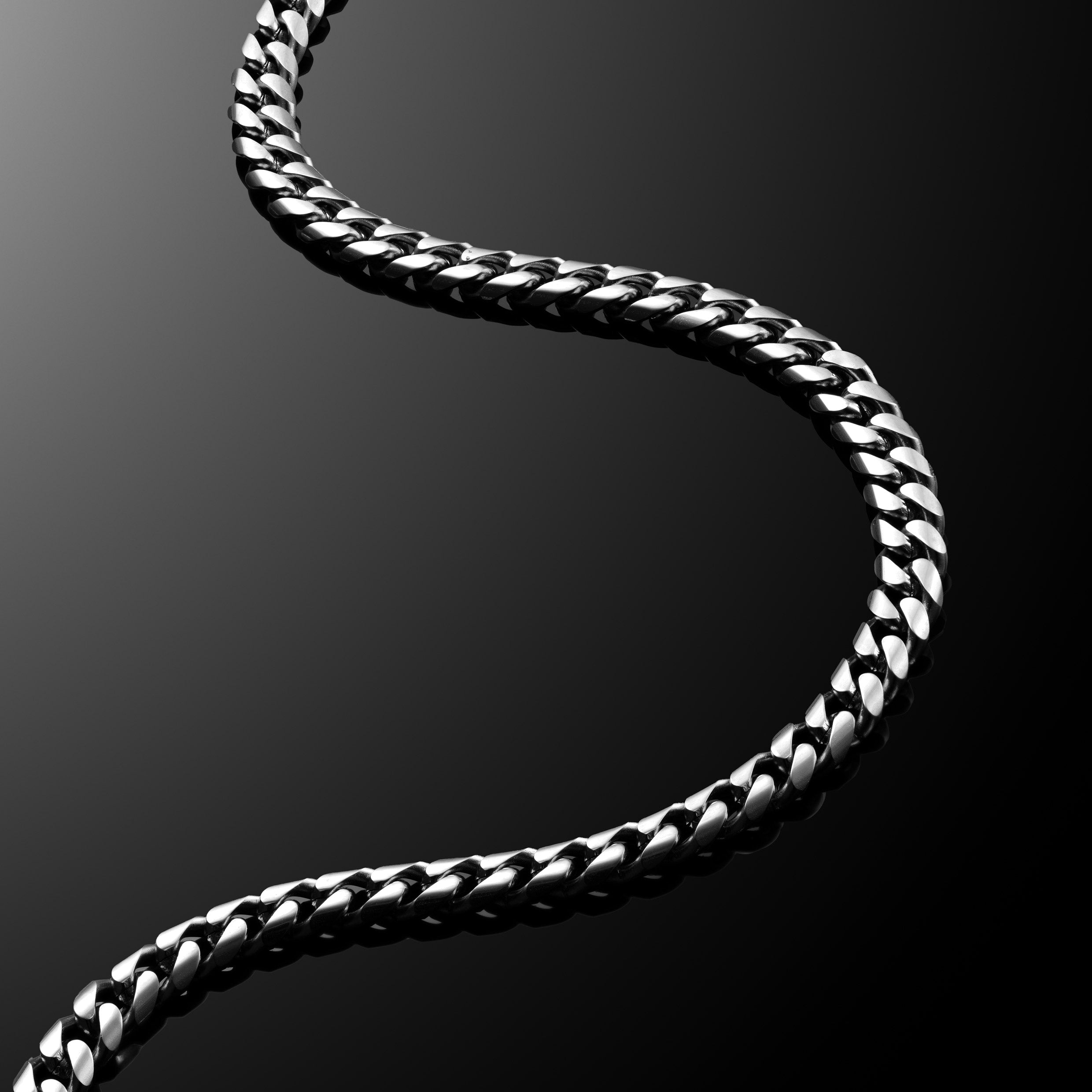 Cuban Chain Bracelet, 5MM - Silver