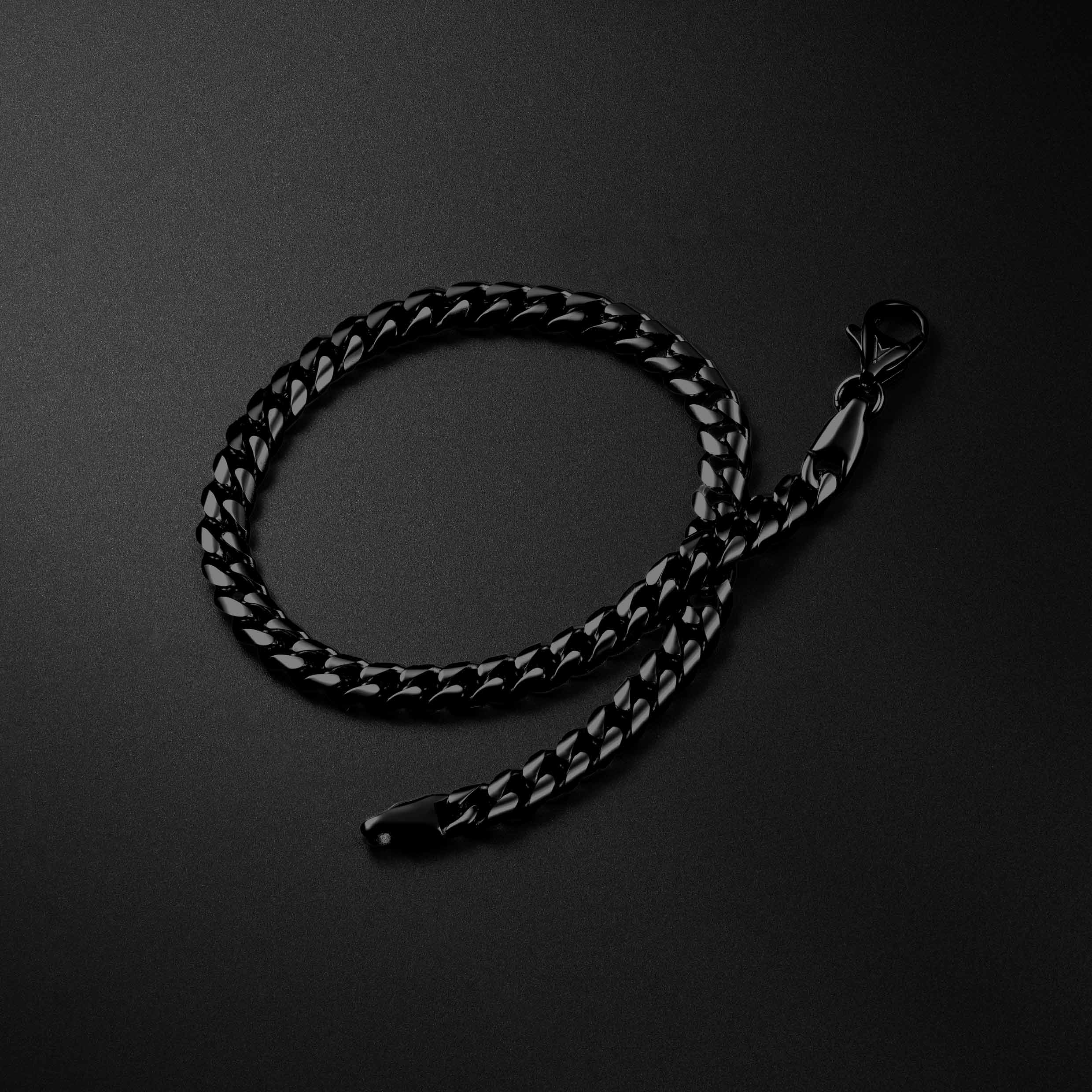 Cuban Chain Bracelet, 5MM - Stealth