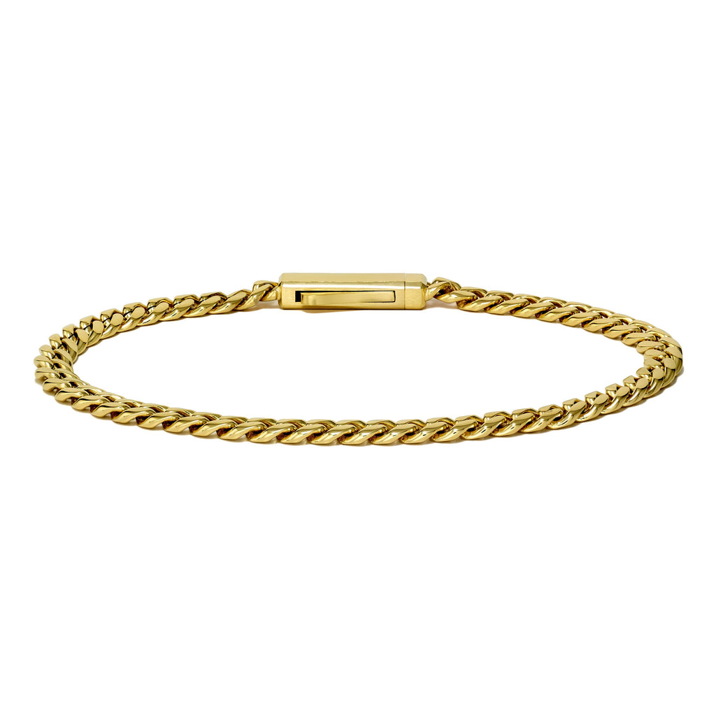 Cuban Chain Bracelet, 5MM - 14K Gold