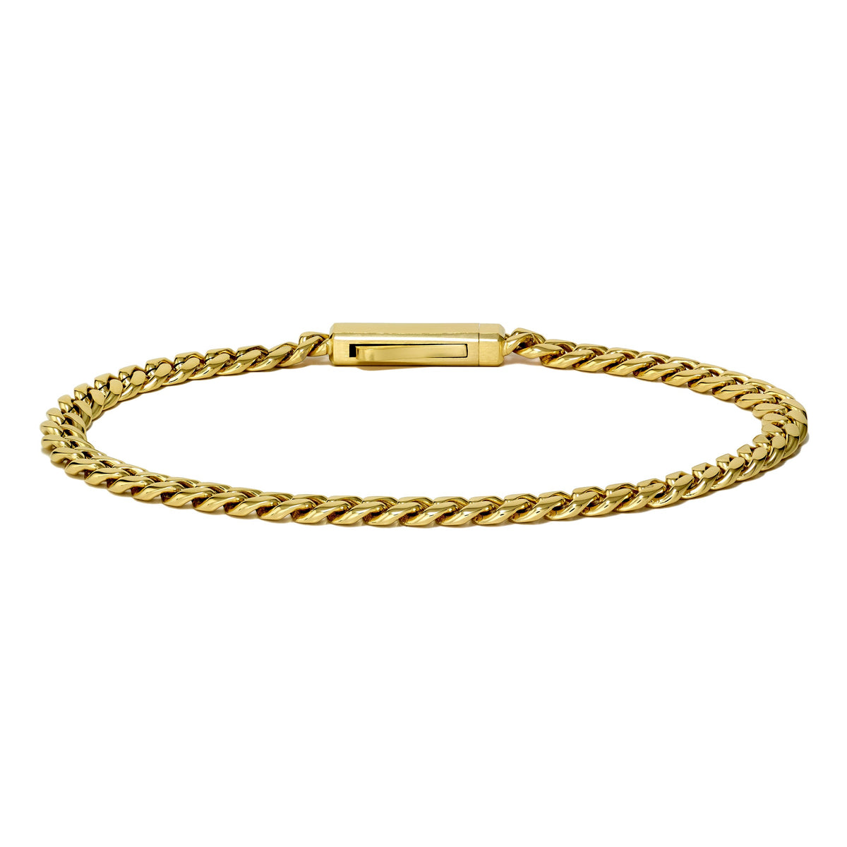 Cuban Chain Bracelet, 5MM - 14K Gold