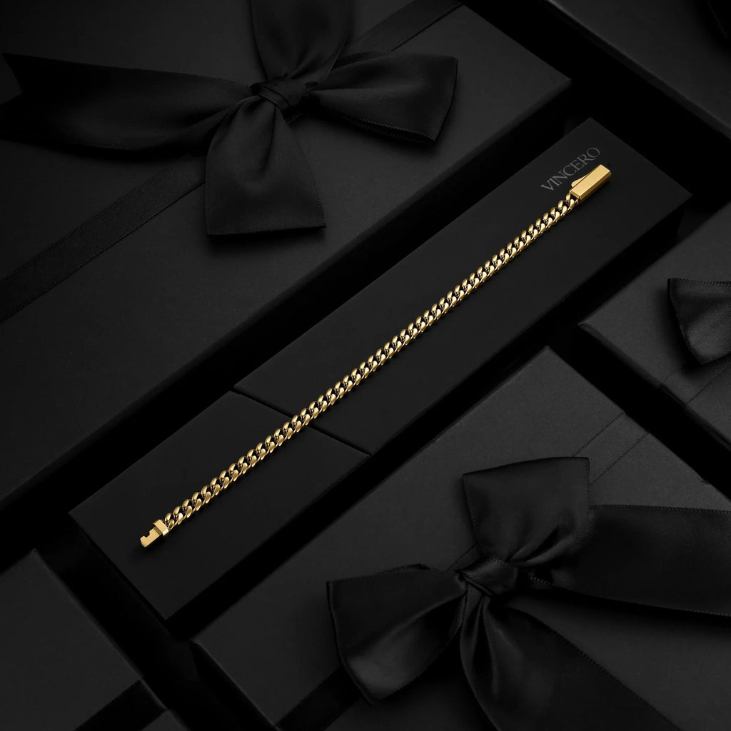 Cuban Chain Bracelet, 5MM - 14K Gold