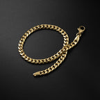 Cuban Chain Bracelet, 5MM - 14K Gold