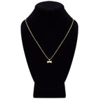 Cubic Zirconia Bow Tie Pendant 14K Gold Filled Necklace Set