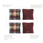 6-in Dual-Sided Cornhole Bags | Plaid Collection