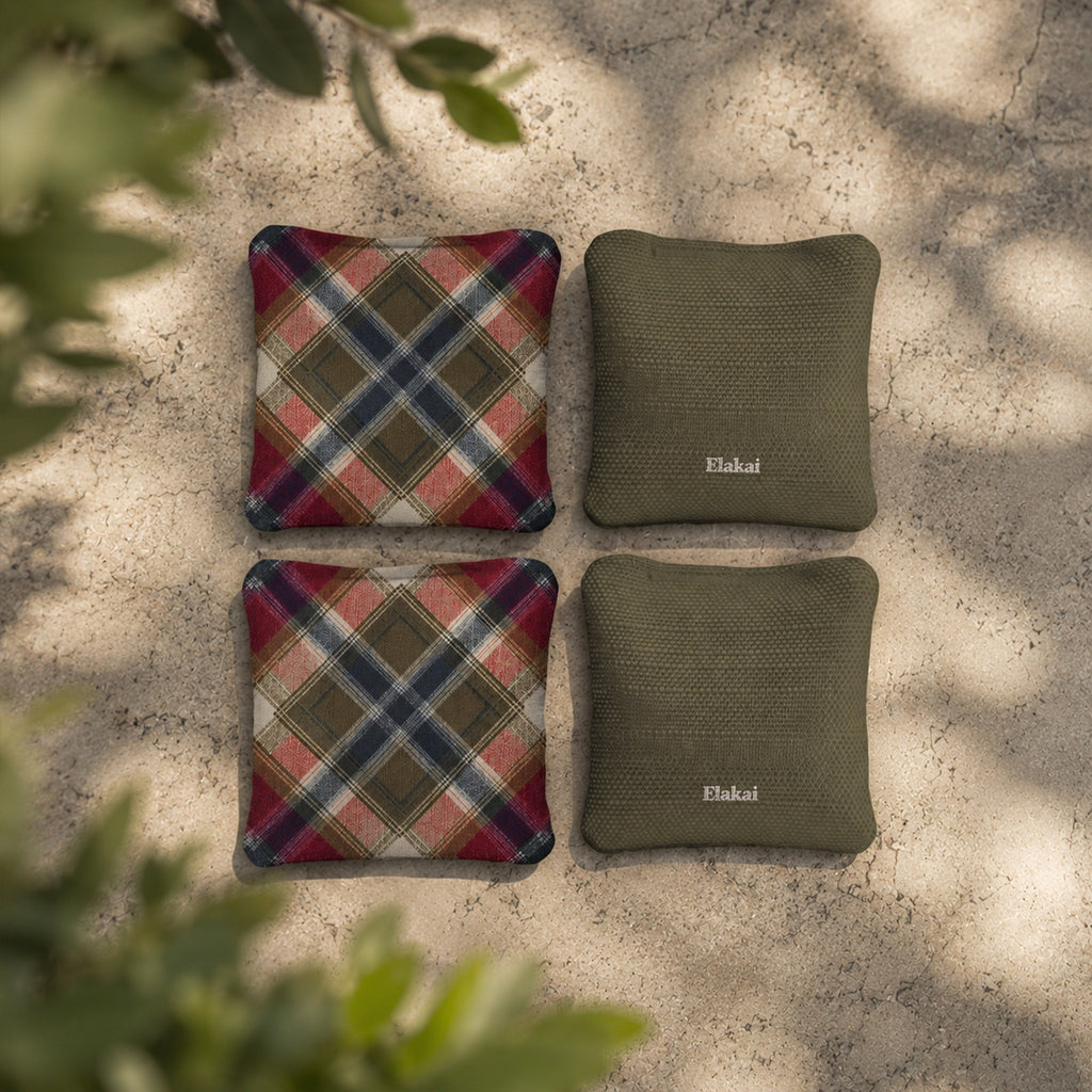 6-in Dual-Sided Cornhole Bags | Plaid Collection