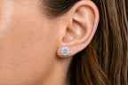 IGI Certified 14K Gold Lab Grown Diamond Solitaire Stud Earrings