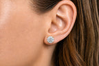 IGI Certified 14K Gold Lab Grown Diamond Solitaire Stud Earrings