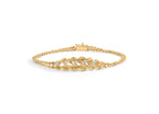 10K Yellow Gold 1/4 Cttw Round-Cut Diamond Basket Weave Rope Chain Style 7" Bracelet (H-I Color, I1-I2 Clarity)