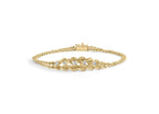 10K Yellow Gold 1/4 Cttw Round-Cut Diamond Basket Weave Rope Chain Style 7" Bracelet (H-I Color, I1-I2 Clarity)