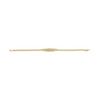 10K Yellow Gold 1/4 Cttw Round-Cut Diamond Basket Weave Rope Chain Style 7" Bracelet (H-I Color, I1-I2 Clarity)