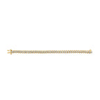 18K Yellow Gold 4.0 Cttw Round-Cut Diamond S-Link 7" Inch Tennis Bracelet (I-J Color, SI1-SI2 Clarity)