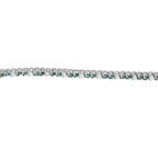 14K White Gold 4 5/8 Cttw Alternating White and Blue Diamond Martini Set Tennis Bracelet (H-I Color, I1-I2 Clarity) - 7" Inches