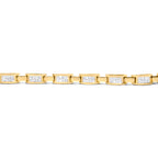 14K Yellow Gold Princess-Cut Diamond Links of Love Bracelet (2.00 cttw, H-I Color, SI2-I1 Clarity)