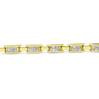 14K Yellow Gold Princess-Cut Diamond Links of Love Bracelet (2.00 cttw, H-I Color, SI2-I1 Clarity)