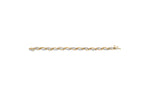 10K Yellow and White Gold 1/2 Cttw Channel Set Diamond Infinity Link 7" Tennis Bracelet (H-I Color, I1-I2 Clarity)