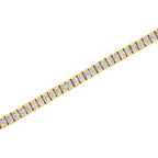 14K Yellow Gold 3.0 Cttw Princess Cut Quad Invisible Set Tennis Bracelet (H-I Color, SI1-SI2 Clarity) - 7â€