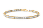 10K Yellow Gold 1.0 Cttw Round Diamond Pave Link Bracelet