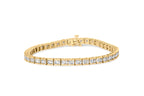 10K Yellow Gold 4.00 Cttw Channel Set Round Diamond Tennis 7" Bracelet (J-K Color, I1-I2 Clarity)