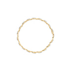 10k Yellow Gold 1/3 Cttw Diamond 3 Stone Teardrop Design Link Bracelet (I-J Color, I1-I2 Clarity) - 7.25" Inches