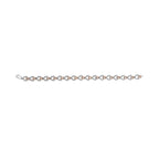 10K Rose Gold Plated Sterling Silver 1/4 Cttw Diamond Heart Link Bracelet