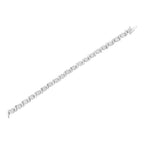14K White Gold 5 1/4 cttw Diamond S-Link Floral Cluster Tennis Bracelet (I-J Clarity, SI2-I1 Color) - Size 7"