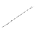 14K White Gold 5 1/4 cttw Diamond S-Link Floral Cluster Tennis Bracelet (I-J Clarity, SI2-I1 Color) - Size 7"