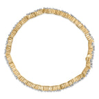 14K Yellow Gold 4.00 Cttw Diamond Triangle Link Tennis Bracelet (H-I Color, I1-I2 Clarity) - 7" Inches