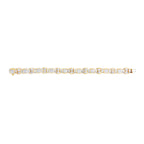 14K Yellow Gold 9 7/8 Cttw Princess and Baguette Diamond Bow and Box Link Tennis Bracelet (G-H Color, VS1-VS2 Clarity) - 7" Inches