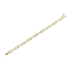 14K Yellow Gold 9.0 Cttw Diamond Alternating Bow and Box Link Bracelet (G-H Color, VS1-VS2 Clarity)- 7"