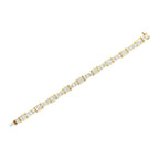 14K Yellow Gold 9.0 Cttw Diamond Alternating Bow and Box Link Bracelet (G-H Color, VS1-VS2 Clarity)- 7"