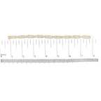 14K Yellow Gold 9.0 Cttw Diamond Alternating Bow and Box Link Bracelet (G-H Color, VS1-VS2 Clarity)- 7"