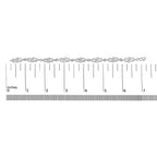 .925 Sterling Silver 1.0 Cttw Diamond Infinity Loop and Swirl Link Bracelet (I-J Color, I2-I3 Clarity) - 7.25" Inches