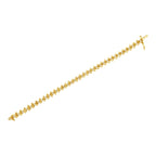 10KT Yellow Gold Plated .925 Sterling Silver 1 cttw Prong-Set Diamond Link Bracelet (J-K, I1-I2) - 7.5"