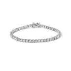 10K White Gold 5.00 Cttw Natural Diamond Tennis Bracelet