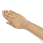 10K White Gold 5.00 Cttw Natural Diamond Tennis Bracelet