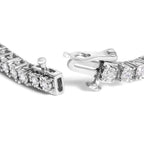 .925 Sterling Silver 3.0 Cttw Lab Grown Diamond Illusion-Set Miracle Plate Tennis Bracelet (G-H Color, VS1-VS2 Clarity) - Size 7.25"