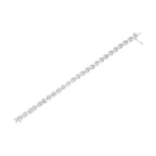 .925 Sterling Silver 1/4 Cttw Miracle Set Diamond "X" Link Bracelet (I-J Color, I3 Clarity) - 7.25"