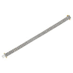IGI Certified 14K Yellow Gold Plated Sterling Silver 10.0 Cttw Faint Brown Diamond 4 Row Tennis Bracelet