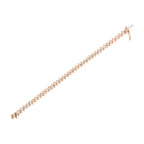 14KT Rose Gold Plated Sterling Silver Diamond S Link Tennis Bracelet (2 cttw, J-K Color, I1-I2 Clarity) - Size 7.5"