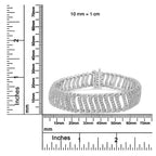 .925 Sterling Silver 5.00 Cttw Round-Cut Diamond "S" Link Bracelet (I-J Color, I3 Clarity) - Size 7.25