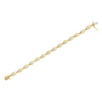 10K Yellow Gold Plated .925 Sterling Silver 1 cttw Prong Set Round-Cut Diamond Link Bracelet (J-K Color, I1-I2 Clarity) - 7.25"