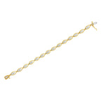 10K Yellow Gold Plated .925 Sterling Silver 1 cttw Prong Set Round-Cut Diamond Link Bracelet (J-K Color, I1-I2 Clarity) - 7.25"