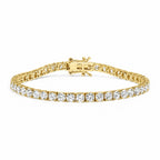 14K White Gold 2.00 Cttw Lab-Grown Round Diamond Four-Prong Tennis Bracelet