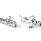 14K White Gold 4.0 Cttw Classic Lab-Grown Diamond Tennis Bracelet (F-G Color, VS2-SI1 Clarity) - 7" Inches